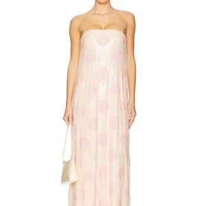 Show Me Your MuMu Pink and Cream Dress